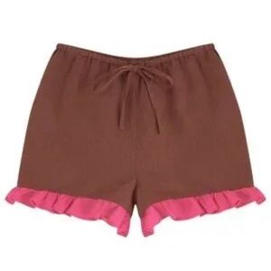 NWOT Dora Larsen Emelie linen and organic cotton-blend pajama Bottom Size 8